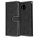 XYX Lumia 950 XL Case,[Black][Scrub Series] PU Leather Flip Folio Kickstand Wallet Case with Card Slots for Microsoft Lumia 950 XL