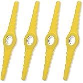 SB601RB Electric Trimmer Replacement Blade, for Sun Joe Sharper Electric Trimmer/Edger SB600E, SB601E, SB602E (Beware of Hard Metals and Rocks) 4 Pack Yellow