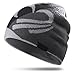 Topnaca Skull Caps Helmet Liner Running Daily Beanie Hat for Men Women, Covers Ears Ultimate Thermal for Hiking Climbing Cycling Football (Black&Gray)