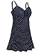 Septangle Women's One Piece Cover Up Swimwear Swimsuit Skirt Beachwear Dark Blue US 14