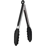 ZZLOVE Silicone Tongs for Cooking Kitchen BPA-free Non-Stick Barbecue Cooking Tongs Stainless Steel Cooking Tongs Kitchen Foo
