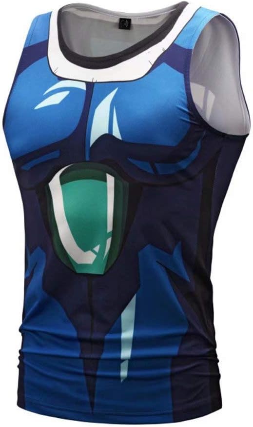 Mens 3D Cartoon Print Compression Tight Tank Tops