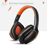 KOTION EACH B3506 Bluetooth Headphones for PS4, Wireless Headset with Microphone, Noise Isolation Foldable Gaming Headset with mic, for PlayStation 4 PC Mac Smartphones Computers Laptops (Orange)