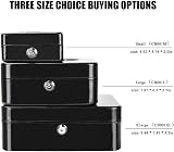 Parrency Cash Box with Money Tray Key Lock 7.87 x 6.89 x 3.70 inches Black view 8