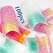350buy NEW 100X Sparkling French Nail Tips Stunning Mix Glitter Colors Style False French Acrylic Nail Art Tips