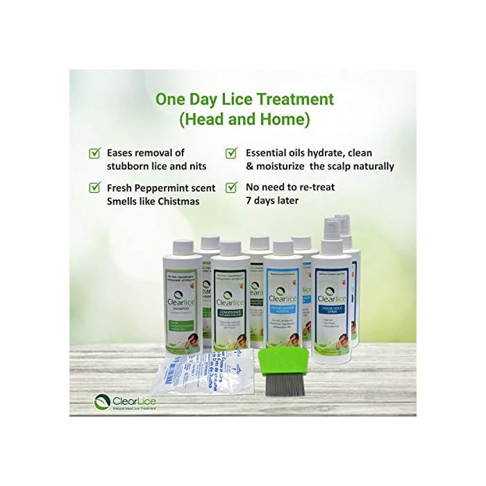 Clearlice Head Lice Natural Treatment Kit Family Size