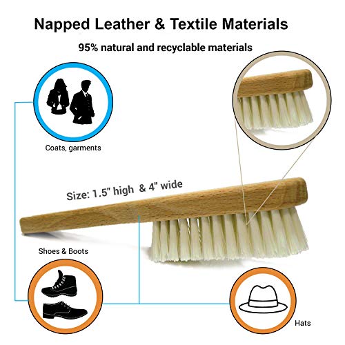 Valentino Garemi Shoe Cleaning Brush - Mud Scraper, Dust Remover, Dirt Cleaner, White Marks Eraser for all footwear.