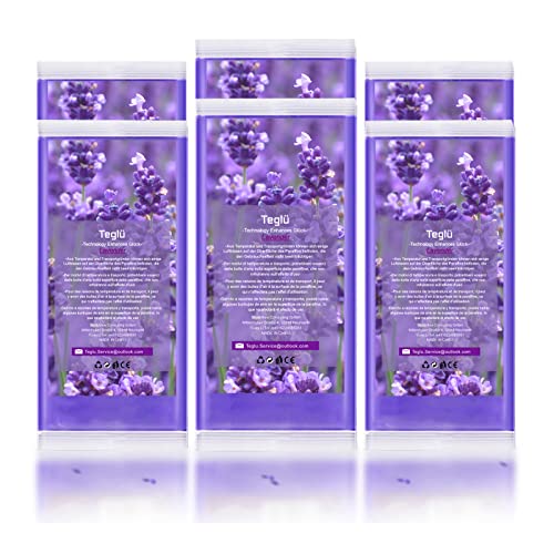Teglu Cera de Parafina 6 x 450G para Baños de Parafina, Lavanda | para Manos y Pies