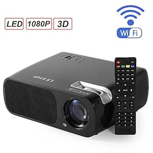 LESHP - LED Proyector Cine en Casa Multimedia Home Cinema WiFi ...