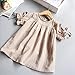 Muxika Summer Toddler Kids Baby Girl Bowknot Plaid Tops Party Princess Mini Dresses (2-3T, Khaki)