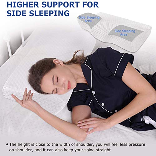 Coisum Cervical Pillow for Neck and Shoulder Pain Adjustable Memory