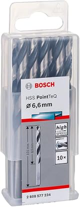 Bosch PointTeQ HSS Twist Drill Bit 6.6 mm x 63/101 mm 10 pcs
