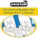 Roamwild Kids Travel Pillow and Travel Blanket Set - 'Tux' Armrest Buddy Transforms Any Armrest Into a Comfy Childs Pillow