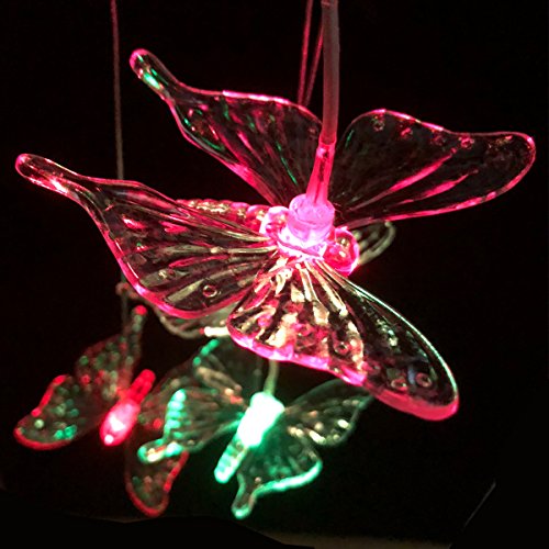 image for Youyuan LED Solar Wind Chime - Outdoor Waterproof Solar Powered LED Ch