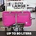 Bago Large Foldable Duffel Bags for Traveling Women & Men - 80L Packable Duffle Bag for Travel with Shoe Compartment - Water Repellant, Heavy Duty, Lightweight Folding & Collapsible (Pink)