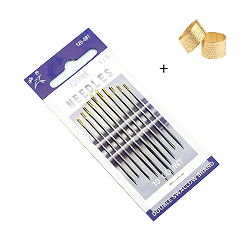 AISKAY Home Sewing Needle Sewing Needle Cross stitch Embroidery Needle Embroidery Needle Large stitch Quilt Needle Threading Blind Needle Stitch Ring Ringer
