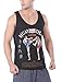 Muay Thai Kick Boxing MMA Mens Black Singlets Tank Tops T-Shirts (XL)
