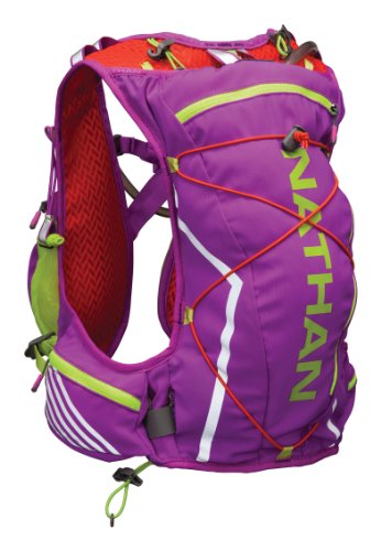 Nathan VaporShadow 2-Liter Hydration Vest, Purple Cactus Flower/Tangerine Tango, Large/X-Large