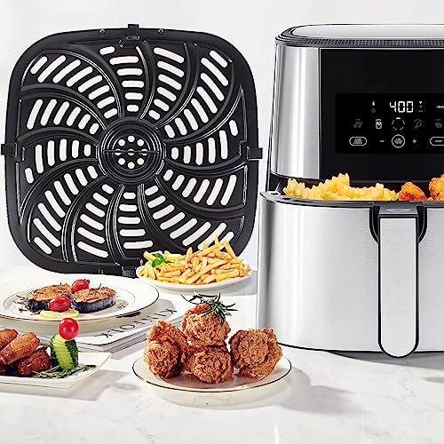 Upgraded Air Fryer Replacement Grill Pan for Chefman 8 QT, Nonstick Air
