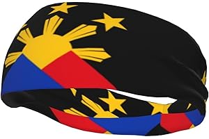 ASYG Philippines Flag Headbands for Men Women Philippines Sweatband & Sports Headband Moisture Wicking Workout Sweatbands