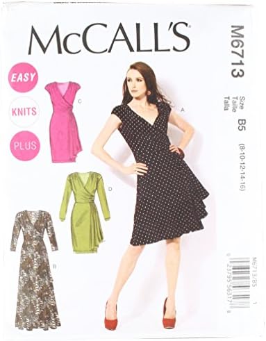 McCall Patterns M6713 Misses'/Women's Dresses Sewing Template, Size B5 (8-10-12-14-16)