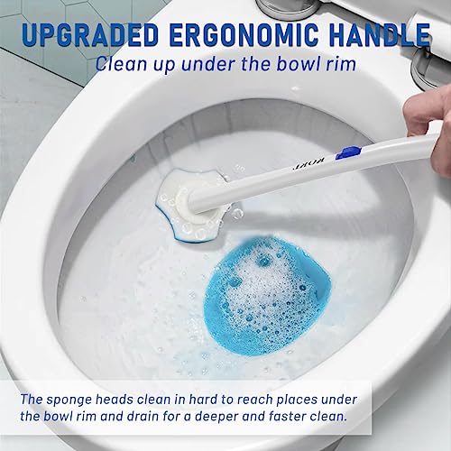 KOKL Disposable Toilet Brush, Toilet Bowl Cleaner Brush with 50PCS