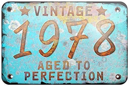 DOGT Metal Sign Vintage Year 1978, Born/Made 7.8X11.8 INCH