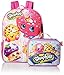 Shopkins Little Girls Backpack with Lunch, Pink, One Size