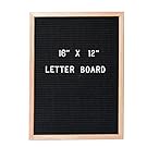 Felt Letter Board with 650 Letters, Numbers & Symbols - 16 x 12 Inch Changeable Message Board with Oak Wooden Frame, Plus Free Letter Bag