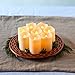 Flickering Flameless Votive Candles, Ivory - Real Wax, 3 Inch Tall, Warm White Light, Melted Edge, Wedding and Party Decorations, Batteries Included - Pack of 8