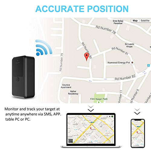GPS Tracker,Kimfly Mini GPS Locator Personal Portable Real Time Tracker for Kids Pet Vehicle and Car