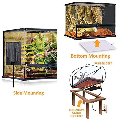 Aiicioo Reptile Heating Pad Hermit Crab Heater Heat Mat for Reptiles