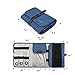 Roll-up tech Pouch, BAGSMART Compact Travel Cable Organizer, Portable Electronics Accessories Bag, Hard Drive Case for Various USB, Phone, Charger (Blue)