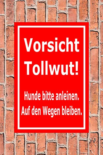 Melis-Folienwerkstatt Schild Vorsicht Tollwut - 15x10cm - Bohrlöcher - 3mm Hartschaum â 20 VAR S00359-023-D – Bild 3
