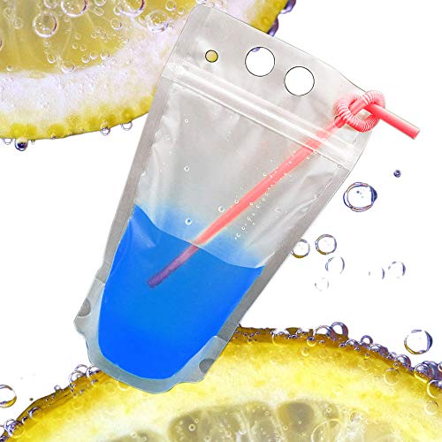 Drink Pouches With Straw Frozip Smoothie Bags Juice 100 Straws Heavy Duty HandHe 704751999971 eBay