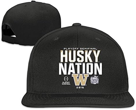 Washington Huskies College Football 2016 Playoffs Peach Bowl Baseball Snapback Hat Black