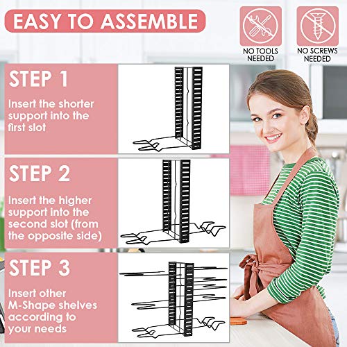 6 Organizer+Cabinet+Adjustable+Methods+Anti+slip