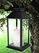 BANBERRY DESIGNS Black Decorative LED Lantern - LED Flickering Flameless Pillar Candle with 5 Hour Timer Included - Indoor/Outdoor Lantern - Set of 2-13