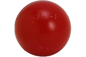 Jolly Pets Push-n-Play Ball Dog Toy, 10 Inches/Large, Red (310 RD)