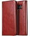 ProCase Galaxy S8 Plus Genuine Leather Case, Vintage Wallet Folding Flip Case with Kickstand and Multiple Card Slots Magnetic Closure Protective Cover for Galaxy S8+ 2017 -Red