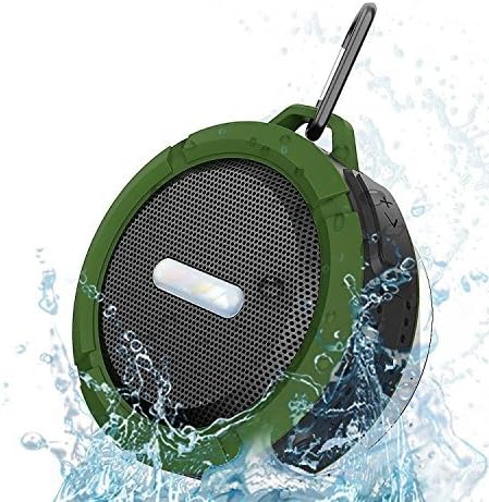 TOP C6 Shower Speaker, IPX5 Waterproof Bluetooth Speaker with 6H Playtime, 5W Big Sound, Built-in Mic, Portable Speaker with Suction Cup & Sturdy Hook, Suit for Bathroom, Hiking, Biking, Pool