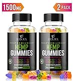(120 Gummies | 1500mg) Hemp Gummies for Pain and Anxiety Restful Sleep, Natural Calm Hemp Oil Gummy Bears Vitamins Edibles Candy Supplements for Stress Relief - Giant Gummie Bears for Adults Kids