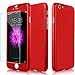 iPhone 6 Plus Case, Anole[360 All Round Protective Case] Ultra-thin Hybrid [Tempered Glass Screen Protector] + Acrylic PC Hard Case Cover & Skin for Apple iPhone 6 Plus 5.5 Inch (Red)