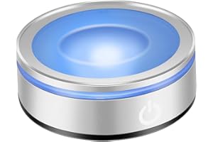 IFOLAINA LED Light Base Lighted Display Stand for Crystal Ball Glass Art Tumbler RGB Multicolor Lighting Round Pedestal USB Battery Operated - Sphere Stand