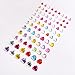 Outus Self-Adhesive Rhinestone Sticker Sheets Assorted Colors Various Shapes, 4 Size, 8 Sheets, 674 Pieces