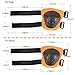 eNilecor Kid's Knee Pads Elbow Pads Wrist Guards for Skateboarding Cycling Skating Roller Blading Protective Gear Pack of 6 (Black/Orange)