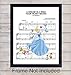 Cinderella Sheet Music - Wall Art Print - Ready to Frame (8X10) Photo - Perfect Gift For Baby Girl Room, Nursery, Disney World Fans - Disneyworld - Great For Home Decor