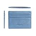 MEKU Slim Front Pocket Leather Wallet Business Credit Card Case Sleeve Minimalist Wallet with ID Window Blue
