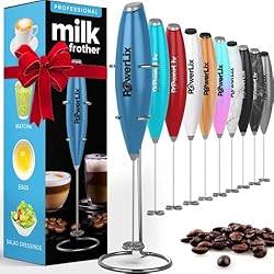 PowerLix Milk Frother Handheld Battery Operated