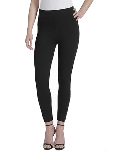 Lyssé Women's Plus Size Soho Canvas Crop, Black, 1X